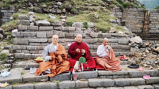 Organized prayer ceremony for the peace of kashmir and world peace at Bhamala stupa